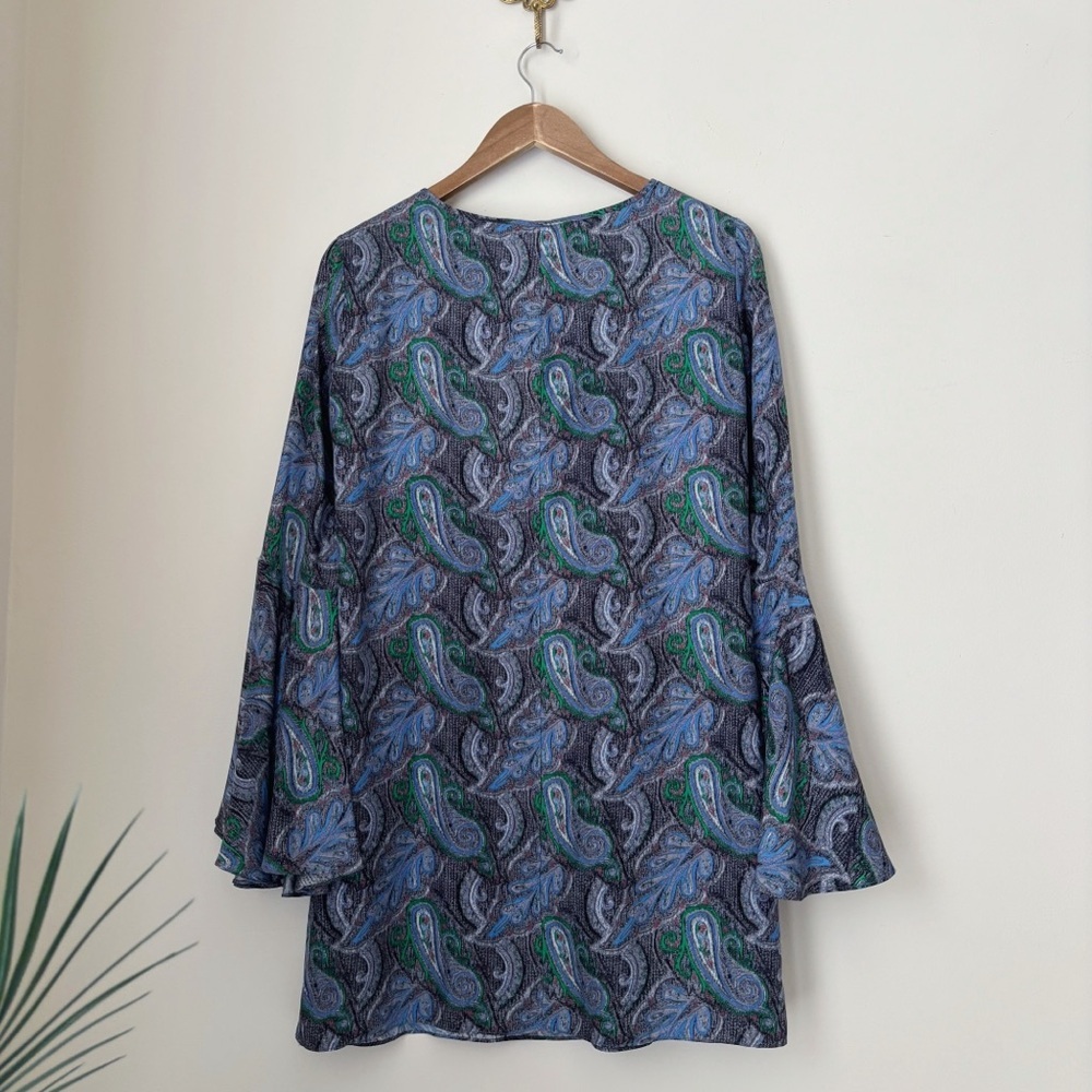 Elizabeth & James Blue Paisley Silk Mabel Dress XS Summer Cocktails - Picture 5 of 9